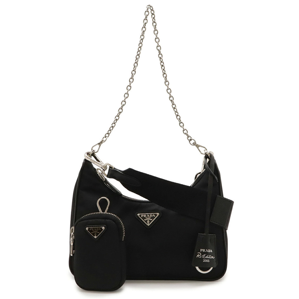 Prada Triangle Re Edition Bag Shoulder NERO Black